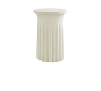 LSYHHXC Lot de 2 nappes Rondes en élasthanne for Table Cocktail, for Bar, Banquet, Mariage, fête(Ivory,80x110cmX2PCs)
