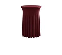 LSYHHXC Nappe de Table à Cocktail Style Jupe élégante for réunion Commerciale, Bar, Housse élastique Ronde Tournesol(Burgandy,60cm Round 110cm H)
