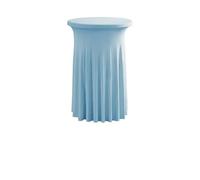 LSYHHXC Nappe de Table à Cocktail Style Jupe élégante for réunion Commerciale, Bar, Housse élastique Ronde Tournesol(Sky Blue,60cm Round 110cm H)
