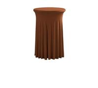 LSYHHXC Nappe de Table à Cocktail Style Jupe élégante for réunion Commerciale, Bar, Housse élastique Ronde Tournesol(Coffee,60cm Round 110cm H)