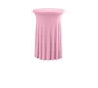 LSYHHXC Nappe de Table à Cocktail Style Jupe élégante for réunion Commerciale, Bar, Housse élastique Ronde Tournesol(Pink,60cm Round 110cm H)