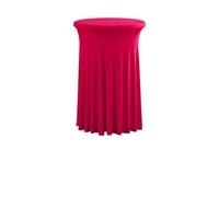 LSYHHXC Nappe de Table à Cocktail Style Jupe élégante for réunion Commerciale, Bar, Housse élastique Ronde Tournesol(Fuchsia,60cm Round 110cm H)