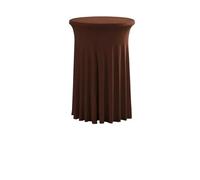 LSYHHXC Nappe de Table à Cocktail Style Jupe élégante for réunion Commerciale, Bar, Housse élastique Ronde Tournesol(Dark Brown,60cm Round 110cm H)