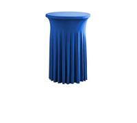 LSYHHXC Nappe de Table à Cocktail Style Jupe élégante for réunion Commerciale, Bar, Housse élastique Ronde Tournesol(Royal Blue,60cm Round 110cm H)