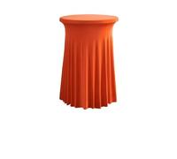 LSYHHXC Nappe de Table à Cocktail Style Jupe élégante for réunion Commerciale, Bar, Housse élastique Ronde Tournesol(Orange,80cm Round 110cm H)