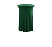 LSYHHXC Nappe de Table à Cocktail Style Jupe élégante for réunion Commerciale, Bar, Housse élastique Ronde Tournesol(Dark Green,60cm Round 110cm H)