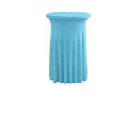 LSYHHXC Nappe de Table à Cocktail Style Jupe élégante for réunion Commerciale, Bar, Housse élastique Ronde Tournesol(Turquoise,60cm Round 110cm H)