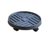 LSYHHXC Porte Plante A roulettes Plateaux de Support de Pot de Fleur Mobile, Plateau Multifonctionnel à Base Ronde et carrée for Plantes(Circle Black 21CM)