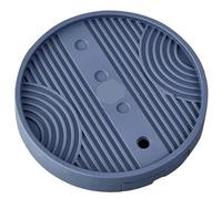 LSYHHXC Porte Plante A roulettes Pot de Fleur Rond Plateau Mobile antidérapant Support de Plante Mobile Robuste avec Support de Plantes Stable de Drainage(Blue-26.5cm-)