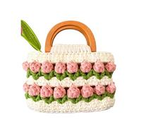 LSYHHXC Sac à main fait à la main, en tissu, à tricoter, à faire soi-même, sac à main, sac à bandoulière (1)