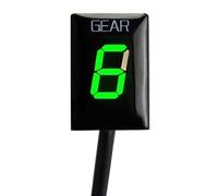 LSYQFB Indicateur de Rapport Engagé Moto pour Kawasaki KFX450R [ATV] (2008-2010), Accessoires de Moto Spéciaux Indicateur de Vitesse, 6 Vitesse Numérique Affichage de la Vitesse,C-Green