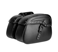 LSYQFB Sacoche Moto pour Harley Davidson Softail Fat Boy 1990-2024, Sacoche Moto Laterale Imperméable Sac Moto Style Vintage en Cuir Sac De Selle Moto Voyage Sacoche Latérale Moto,B