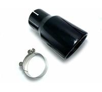 LSYSND Embout d'échappement Universel pour Voiture, Tuyau d'échappement, Silencieux, biseauté, en Acier Inoxydable, Peinture de Cuisson complète, Noir