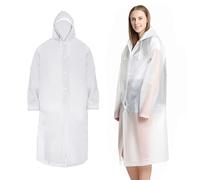 LSYYSL 1 manteau de pluie épais, portable, réutilisable, unisexe, imperméable et respirant pour cyclisme, camping, voyage, pêche, concert, Blanc., 38-40