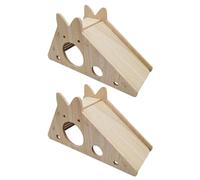 LSYYSL Lot de 2 toboggans en bois, jouets créatifs pour hamster, décoration de maison pour hamster, fournitures pour hamster