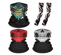 LSYYSL Lot de 3 bandes coupe-vent, 2 manches seulement, masque de cou respirant sans couture, sport et moto unisexe