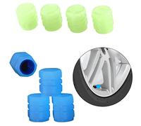 LSYYSL Lot de 8 bouchons de valve de pneu lumineux universels pour voitures, motos, voitures électriques, vélos et SUV (bleu et vert)