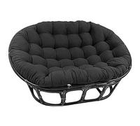 LSyySy Coussin de chaise double Papasan seulement, 170,2 x 119,4 cm, rond, épais, en rotin, couleur résistante aux couleurs vives, coussin de chaise balançoire pour intérieur/extérieur