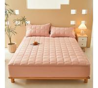 LSZHBSL Drap Housse 120 x 200 cm Drap Doux, Résistant, Anti Plis Housse Matelas Couvre de Matelas Extensible Bonnets pour 30 cm Matelas Épais de Profondeur, Protège-Matelas matelassé