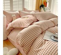 LSZHBSL Parure de lit - Set de Housse de Couette 180x220cm Confortable Chaud et Moelleux Ensembles de Housses de Couette en Coton avec Drap 230x230cm et Taie d'oreiller 48x74cm/2pcs