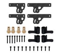 LT Easiyl 1 ensemble de support d'amortisseur en aluminium compatible avec INJORA SCX24 1/24 RC Crawler Amortisseur Fixture Noir