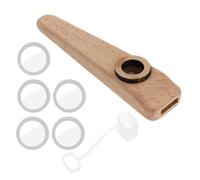 LT Easiyl 1 ensemble Kazoo en Bois Orff Instruments Partenaire Musical Kazoo pour Guitare Ukulélé Violon Piano Accompagnement avec Membrane Incluse 103x25x15mm