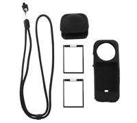 LT Easiyl 1 Set d'accessoires de Protection pour Appareil Photo Lanière étui de Protection en Silicone Capuchon d'objectif Protecteurs d'écran Compatibles avec Insta 360 X3