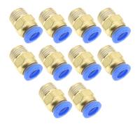 LT Easiyl 10 Pièces Raccord Pneumatique Droit Enfichable 1/4 Pouces Mâle à Tube de 8mm OD Prise de Connexion Rapide à l'air Comprimé