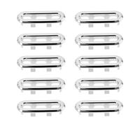 LT Easiyl 10pcs Couvercle de Trop-plein de Garniture d'évier 47,5x13mm Ovale Anneau de Débordement de Lavabo Cuisine Salle de Bains Garniture de Lavabo Bouchon de Trou