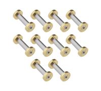LT Easiyl 10pcs M4 Poignée Vis Écrous Poignée Boulon Rivets Vis Acier Inoxydable Arbre Rivets pour Tactique Conduite Couteaux Longueur Totale 17mm
