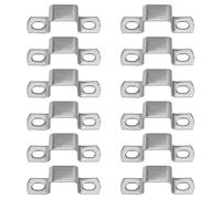 LT Easiyl 12pcs Support de Sécurité de Barre Robuste Support de Connecteur en Forme de U pour Porte Fermée Support de Barre Canal de Jambe de Force en Acier Inoxydable 22x27mm