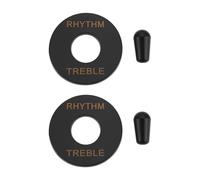 LT Easiyl 2 Jeux D'embouts Et de Plaques pour Interrupteur ¨¤ Bascule 3 Positions 3,5 Mm Compatible avec Epiphone Les Paul 13x35 Mm Noir