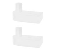LT Easiyl 2 Lot Charnières Porte de Douche Pliantes Pivotantes 7,5mm PE pour Porte Salle Bain Arbre Charnière pour Balcon Salle de Bain Porte en Verre à Battant Libre 32X14X19mm Blanc