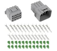 LT Easiyl 2 Paires Connecteurs électriques étanches 12 Broches Mâles et Femelles avec Bornes et Joints pour Câblage de Voiture Bateau Moto VTT