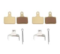 LT Easiyl 2 Paires de Plaquettes de Frein à Disque en Métal Fritté pour Vélo Compatible avec Shimano GRX BR-RX400 800 810 L05 L03 K04 Dorées