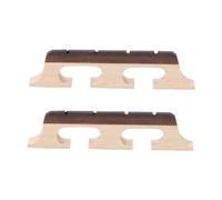 LT Easiyl 2 Pièces Accessoires de Remplacement de Pont 4 Cordes Trois Pieds Pont Banjo en Érable Ébène Compatible avec Guitare Banjo Ukulélé