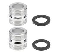 LT Easiyl 2 Pièces Adaptateur de Robinet à Filetage Mâle 1/2 BSP Vers M22 avec Joint pour Conduites d'eau
