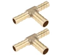 LT Easiyl 2 Raccords Cannelés en Laiton en T de 8 Mm 10 Mm Et 8 Mm pour Raccorder Facilement Les Conduites d'air d'eau de Carburant de Fioul