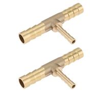 LT Easiyl 2 Raccords Cannelés en Laiton en T de 8 Mm 4 Mm Et 8 Mm pour Connecter Facilement Les Conduites d'air d'eau de Carburant de Fioul