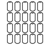 LT Easiyl 20 Anneaux en Silicone pour Étiquettes de Chien 52 X 30mm Silencieux en Caoutchouc pour Étiquettes d'identification pour la Réduction du Bruit de Tintement, Noir