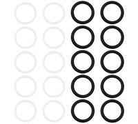 LT Easiyl 20 Joints Lot de D'étanchéité en Caoutchouc pour Raccord Hydraulique à Dégagement Rapide 25 X 20 X 2,5 Mm Et 24,8 X 20,6 X 1,3 Mm Compatibles avec BG3 Le Tracteur à Prise Noir Et Blanc