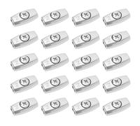 LT Easiyl 20pcs Clips de Câble Métallique en Acier Galvanisé en Forme d'oeuf Serre-câble Adapté au Diamètre 2mm Câble en Acier Câble Double Trou 27mmx14.5mm