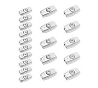 LT Easiyl 20pcs Clips de Câble Métallique Serre-câble en Forme d'oeuf en Acier Galvanisé Convient pour Diamètre de 2mm/3mm/4mm/5mm Câble en Acier à Double Trou