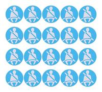 LT Easiyl 20x Autocollants pour Le Port de la Ceinture de sécurité 46x46mm Signes d'avertissement pour Les Ceintures de sécurité Sticker Auto-adhésif pour Voitures, camions et véhicules d'extérieur