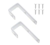 LT Easiyl 2pcs Crochets pour Échelle de Lit avec Revêtement PVC - Crochets en J Utilitaires en Métal Robuste pour Lits Superposés, Mezzanine et Échelles, Blanc