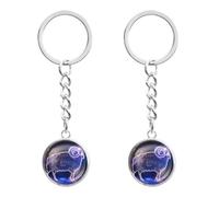 LT Easiyl 2pcs Porte-clés Veilleuse du Zodiaque 12 Constellations Porte-clés Lumineux Veilleuse Porte-clés Sphère de Verre Lumineuse Constellation Porte-clés pour Hommes Femmes, Bélier