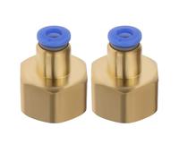 LT Easiyl 2X Raccords Pneumatiques BSP 3/8 à 4 Mm Connecteur Rapide Femelle à Femelle en Laiton pour Soudeuse MIG Mini Adaptateur MIG