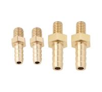 LT Easiyl 4 Connecteurs de Lot de Queue de Tuyau Cannelés en Laiton Métriques M4 X 0,7-3 Mm Et M4 X 0,7-4 Mm pour Adaptateurs de Tuyaux de Piscine Et D'étang Connecteur de Tuyau Cannelé Raccord