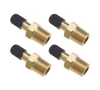 LT Easiyl 4 Pièces 1/4 Pouces NPT Réservoir Sous Pression Joint de Vanne 1/4 Pouces NPT Externe Fileté en Laiton Joint Réservoir Sous Pression Vanne Bouchon Réservoir de Stockage Vanne Accessoires