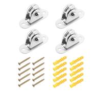 LT Easiyl 4 Pièces Poulies en Métal Bloc Diamètre 25mm avec Poulies à Roulement à Billes Poulie Directionnelle à Angle réglable avec Jeu de Vis pour Kits de Bricolage Auvent Pare-Soleil